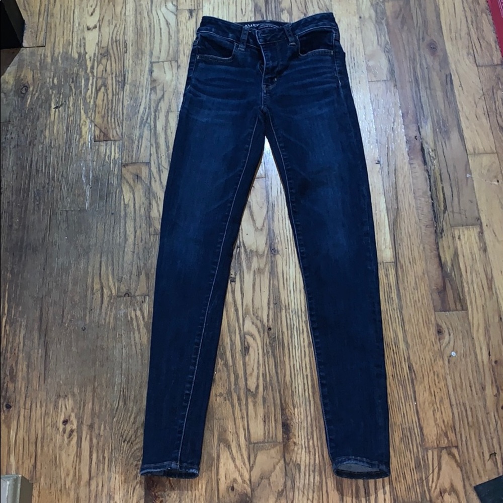Plain blue jeans